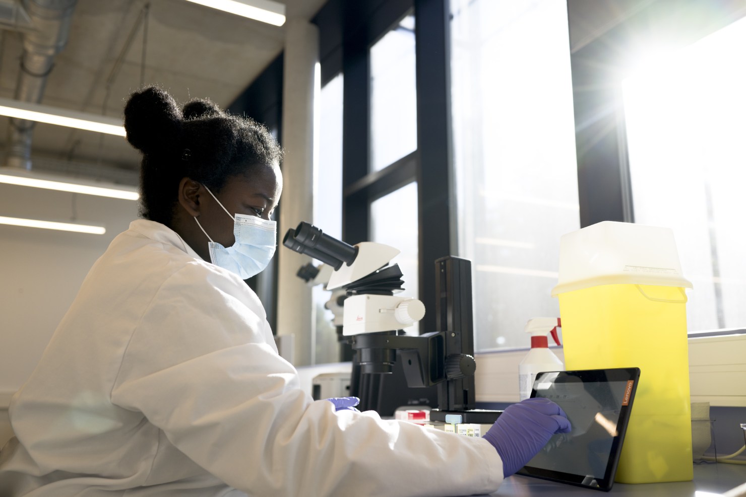 CellCarta histopathology scientist consulting with a clinical program team on staining protocol design and platform selection